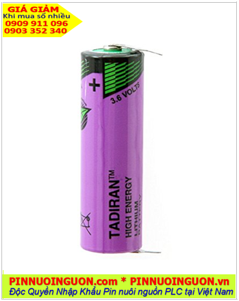 Tadiran SL-360 (chân thép 2 chấu hàn); Pin nuôi nguồn PLC Tadiran SL-360 lithium 3.6v AA 2400mAh chính hãng, Xuất xứ Israel